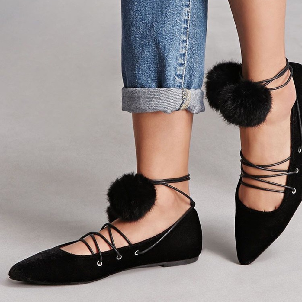 YOKI ballerina Flats size 7 wrapt around ankles